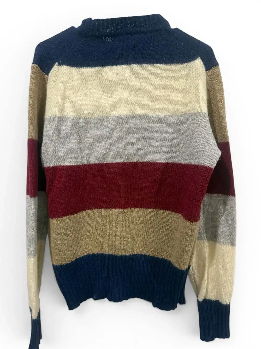 Vintage Woodward & Lothrop 100% Wool Striped Sweater Men’s L Crewneck USA